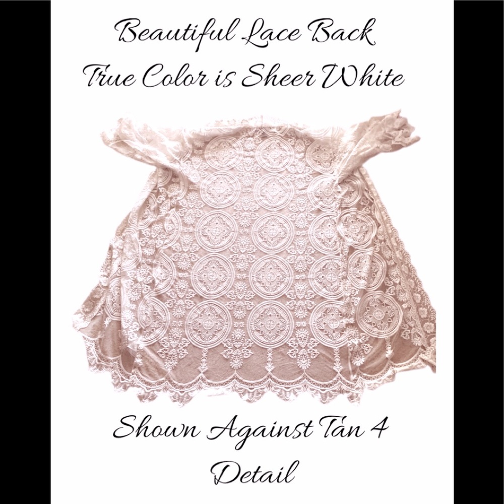 White Lace Kimono/Duster, Size Small Petite - Picture 3 of 7